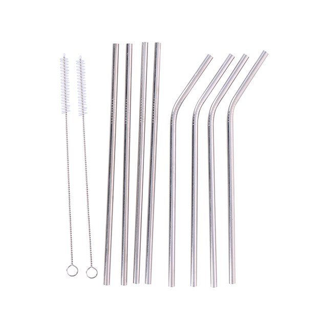 Alpina - ekologiški, daugkartiniai metaliniai šiaudeliai su valymo šepečiais (8+2 vnt.) 5