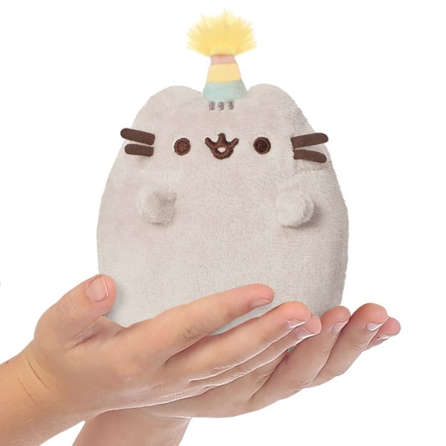 Pusheen - pliušinis talismanas gimtadienio kepurė 14 cm