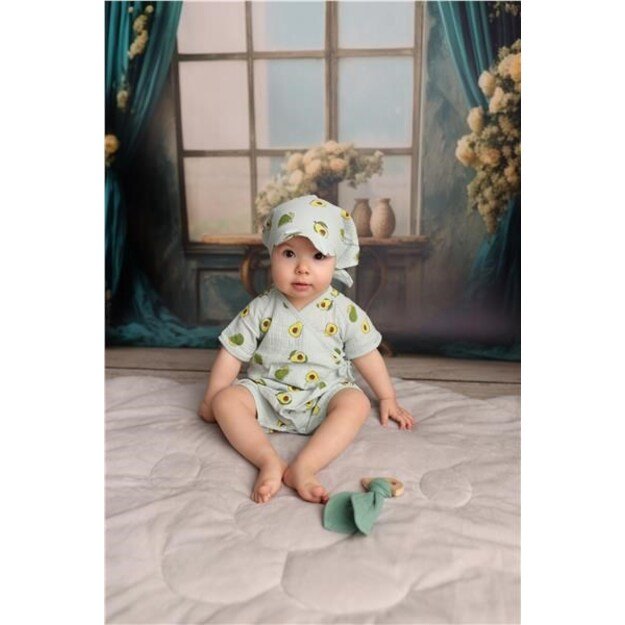 Baby Summer Muslin skara su gobtuvu New Baby Avocado, dydis 56 (0-3m), 56 (0-3m)