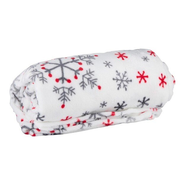 Arti Casa - Flanelinis kalėdinis pledas 150x200 cm (baltas) 2