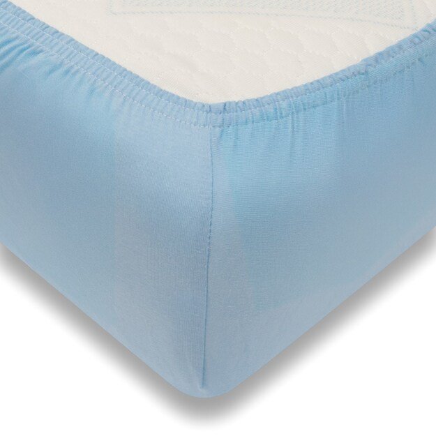 Džersio lovelės paklodė New Baby 120x60 mėlyna 3