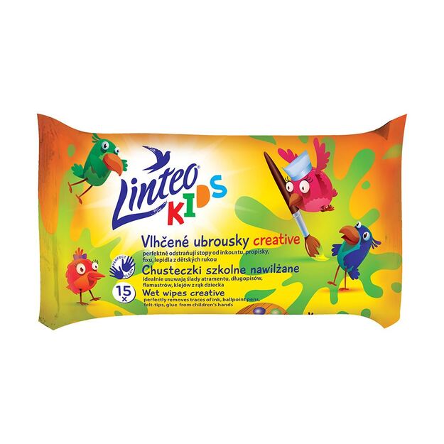 Linteo Baby Kids drėgnos servetėlės 15 vnt