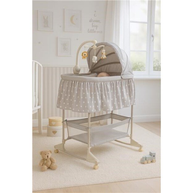 Daugiafunkcinis lopšys kūdikiui New Baby stars pilka 2