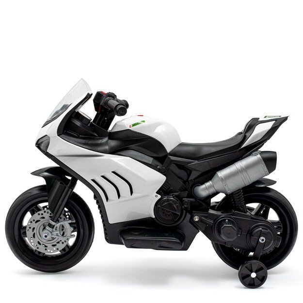 Vaikiškas elektrinis motociklas Baby Mix Supersport baltas 1