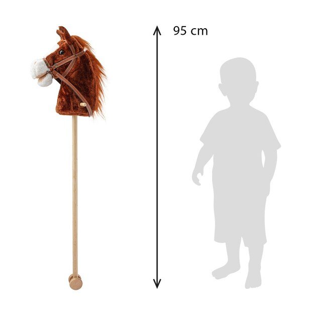 Hobby Horse su garsu ir ratais Bruno Baby Mix Brown