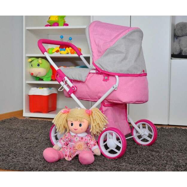 Milly Mally Alice Prestige rožinis lėlės vežimėlis