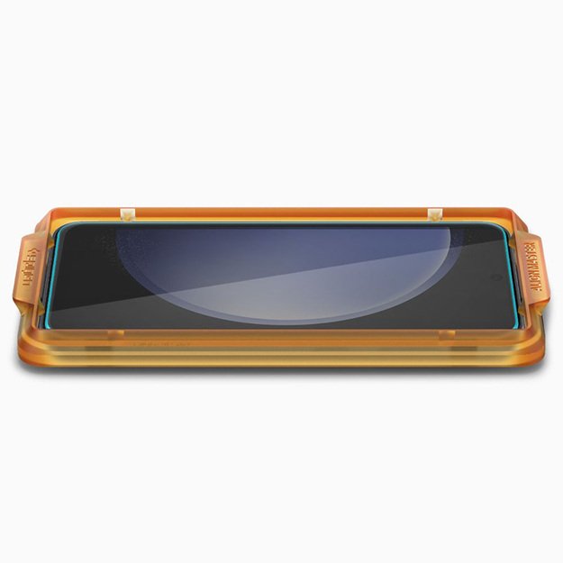 Spigen Alm Glas.TR 2-Pack – grūdintas stiklas, skirtas Samsung Galaxy S23 FE (skaidrus)