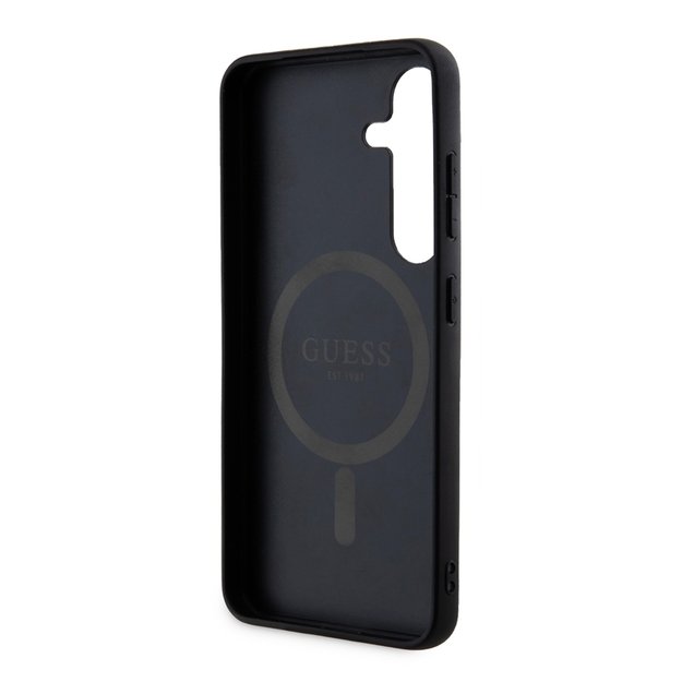 Guess 4G Collection odinis metalinis logotipas MagSafe – dėklas Samsung Galaxy S24 (rožinis) 15