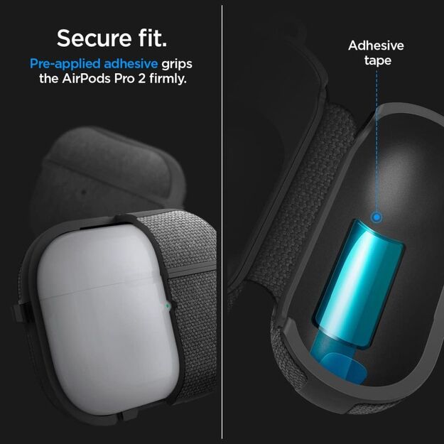 Spigen Urban Fit – dėklas, skirtas Apple Airpods Pro 1/2 (juodas)