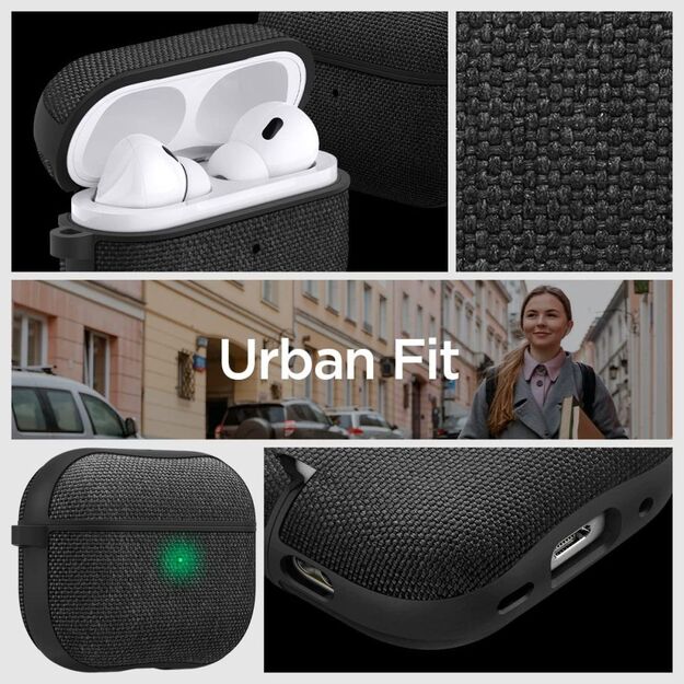 Spigen Urban Fit – dėklas, skirtas Apple Airpods Pro 1/2 (juodas)