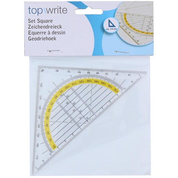 Topwrite - Geometrinis trikampis 3in1 14 cm 1