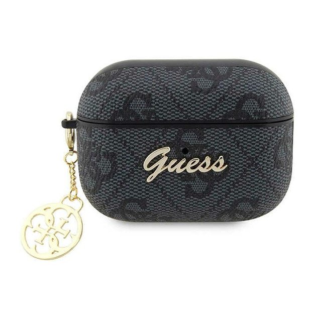 Guess 4G Charm Collection – dėklas, skirtas Apple AirPods Pro 2 (juodas)