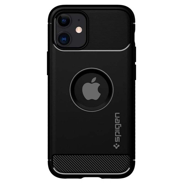 „Spigen Rugged Armor“ – „iPhone 12“ / „iPhone 12 Pro“ dėklas (juodas)