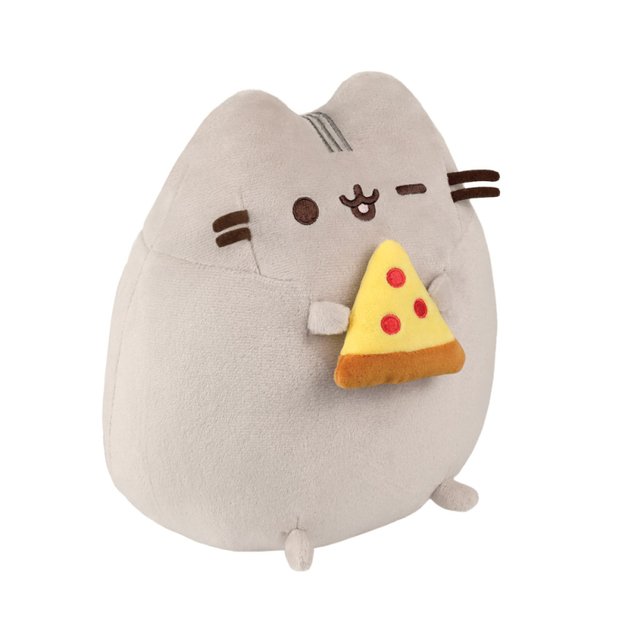 Pusheen - pliušinis talismanas su pica 24 cm 2 Pusheen - pliušinis talismanas su pica 24 cm 2