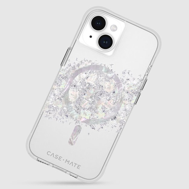 Case-Mate Karat MagSafe – dėklas, skirtas iPhone 15 / iPhone 14 / iPhone 13, dekoruotas perlamutru (Perlamutro prisilietimas)