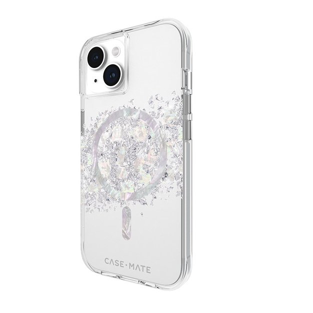 Case-Mate Karat MagSafe – dėklas, skirtas iPhone 15 / iPhone 14 / iPhone 13, dekoruotas perlamutru (Perlamutro prisilietimas)