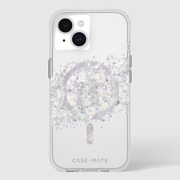 Case-Mate Karat MagSafe – dėklas, skirtas iPhone 15 / iPhone 14 / iPhone 13, dekoruotas perlamutru (Perlamutro prisilietimas)