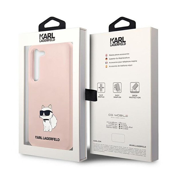 Karl Lagerfeld Silicone NFT Choupette – dėklas, skirtas Samsung Galaxy S23+ (rožinis)