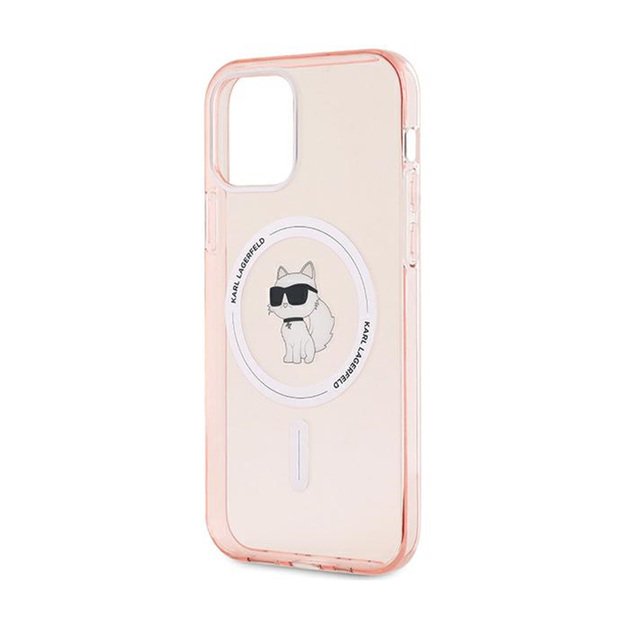 Karl Lagerfeld IML Choupette MagSafe – dėklas, skirtas iPhone 12 / iPhone 12 Pro (rožinis) 6