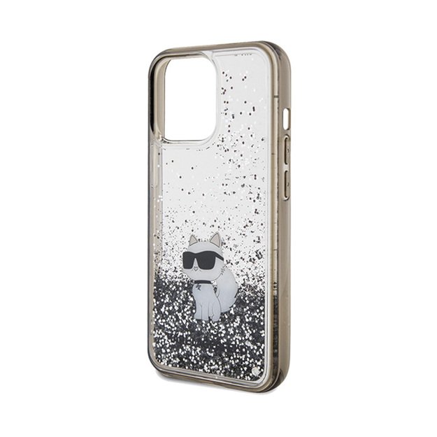 Karl Lagerfeld Liquid Glitter Choupette – iPhone 13 Pro Max dėklas (skaidrus)