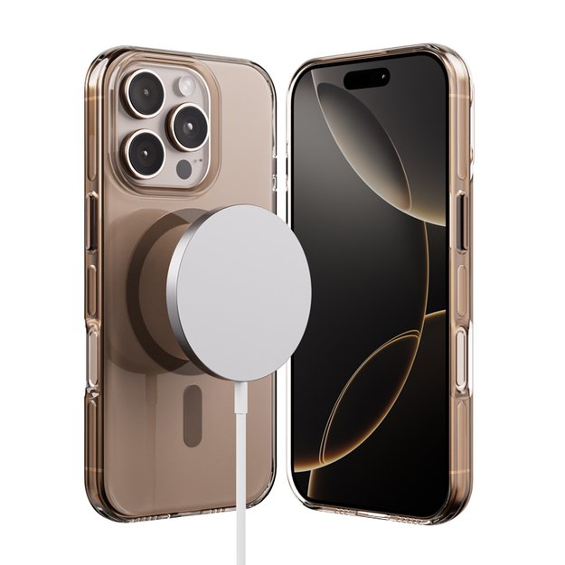 „Crong Clear MAG Pro“ – „iPhone 16 Pro Max MagSafe“ dėklas (dykuma) 2