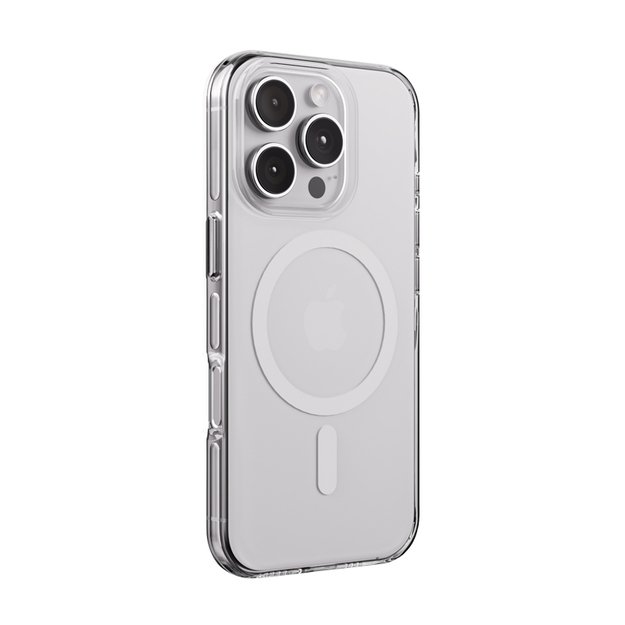 Crong Clear MAG Pro – dėklas iPhone 16 Pro Max MagSafe (baltas)