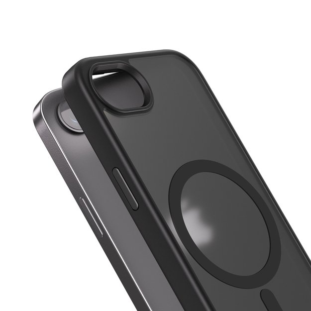 Crong Hybrid Frost MAG dangtelis – dėklas, skirtas iPhone 16e MagSafe (juodas) 4
