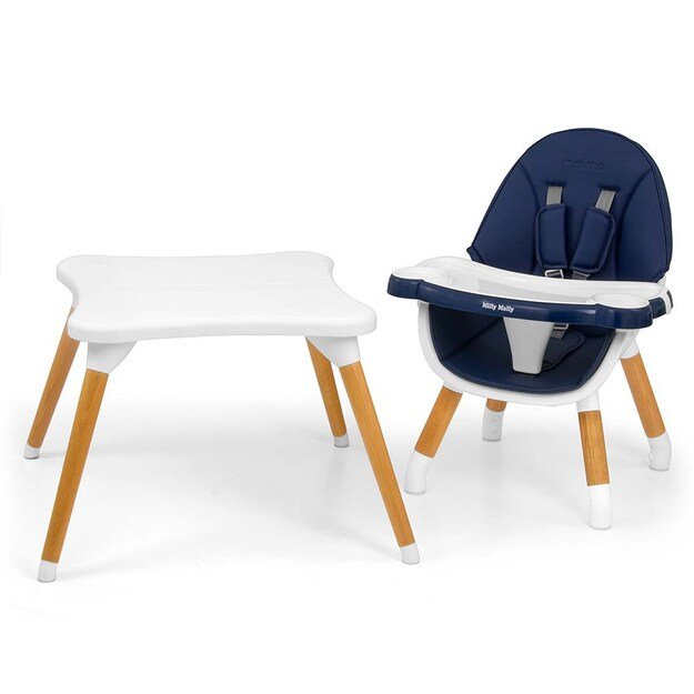 Milly Mally 2in1 valgomojo kėdė, Malmö, tamsiai mėlyna 2