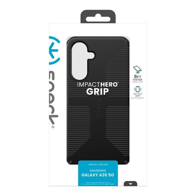 Speck Impacthero Grip – dėklas, skirtas Samsung Galaxy A36 5G / A56 5G (juodas) 7