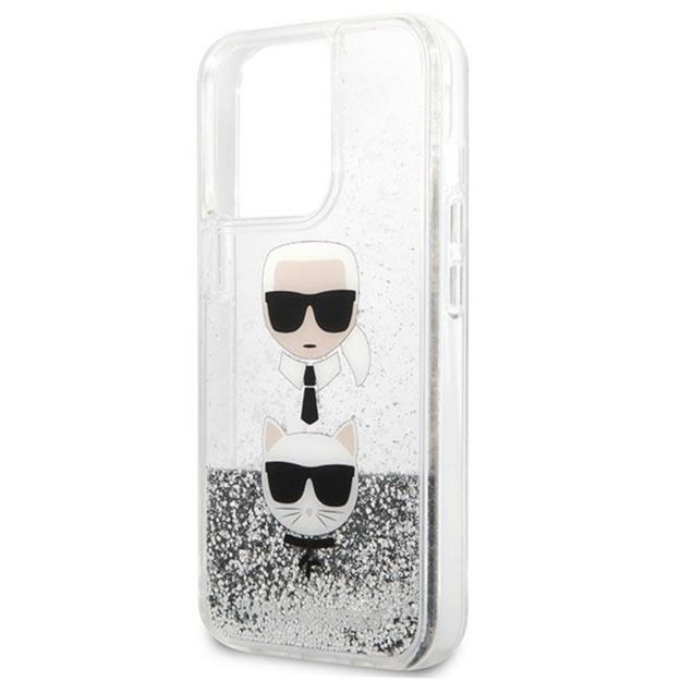 Karl Lagerfeld skysti blizgučiai Karl & Choupette Head – dėklas, skirtas iPhone 13 Pro (sidabras) 6 Karl Lagerfeld skysti blizgučiai Karl & Choupette Head – dėklas, skirtas iPhone 13 Pro (sidabras) 6