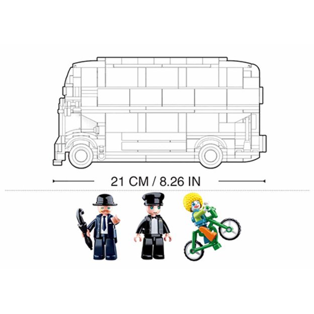 Konstruktorius Sluban car model London Double-Decker Bus