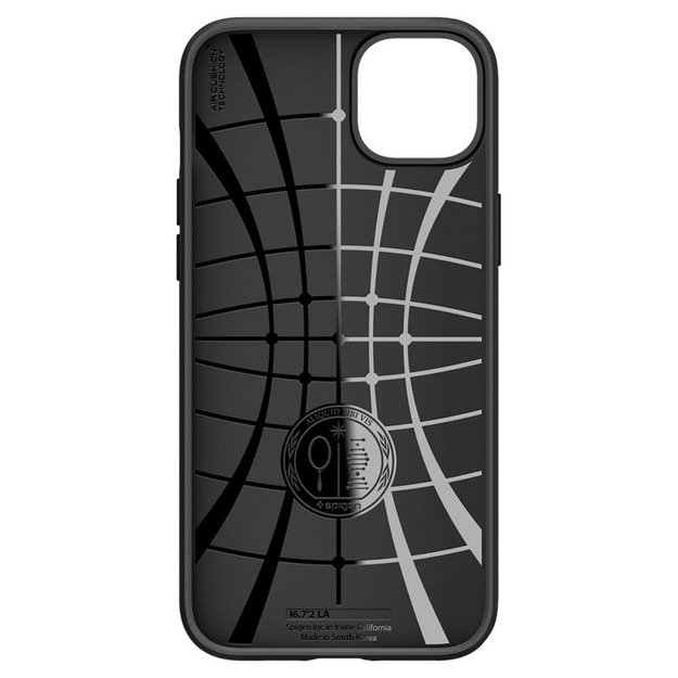 Spigen Liquid Air – dėklas, skirtas iPhone 15 Plus / iPhone 14 Plus (juodas)