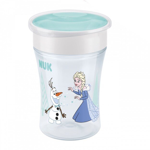 NUK Mini Magic 360° kūdikio puodelis su dangteliu Ledo šalis Elsa 230 ml