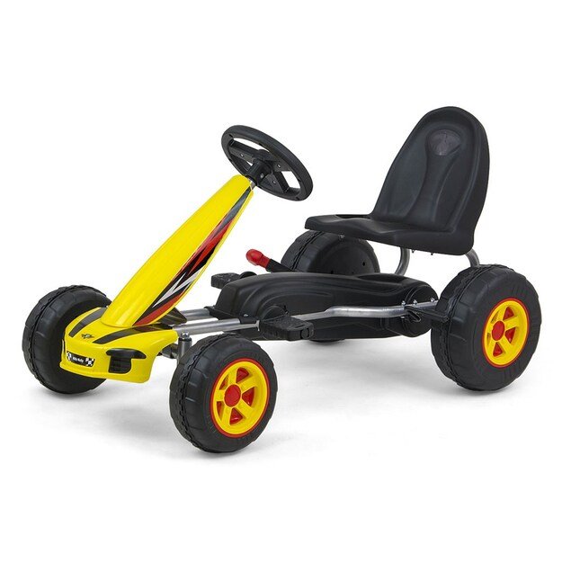 Vaikiškas gokartas Milly Mally Viper geltonas