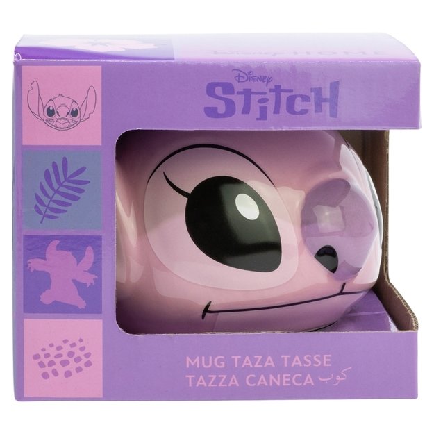 „Disney Stitch“ – 3D keraminis puodelis dovanų dėžutėje iš „Angel Collection“, 375 ml