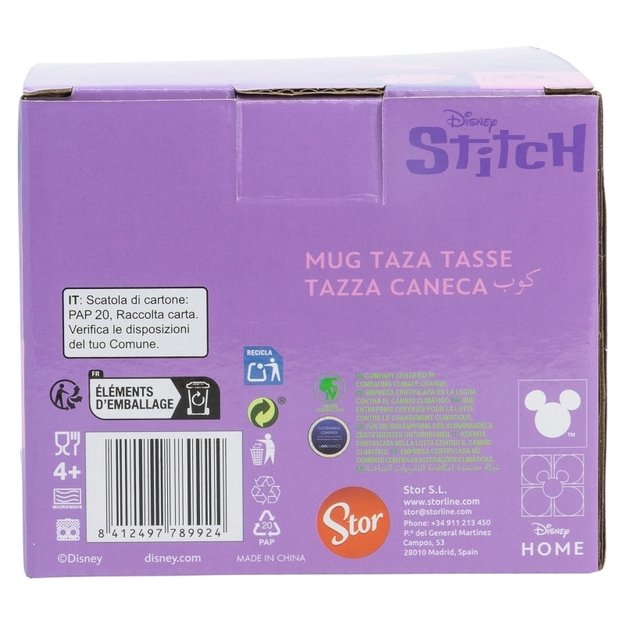 „Disney Stitch“ – 3D keraminis puodelis dovanų dėžutėje iš „Angel Collection“, 375 ml
