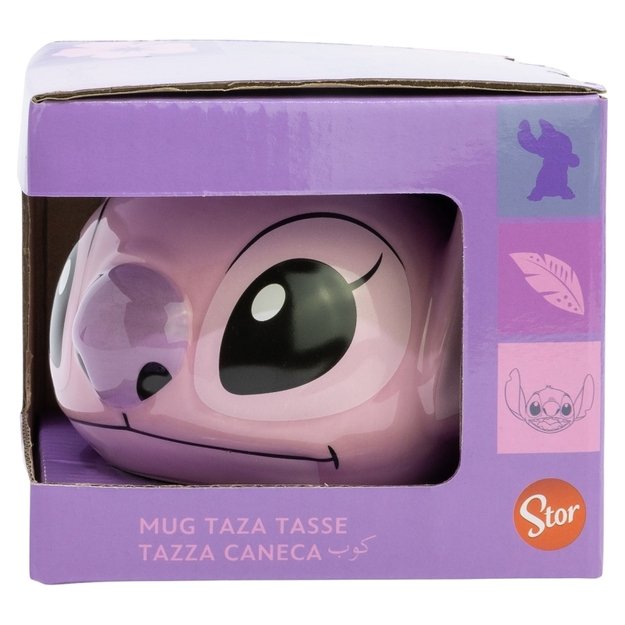 „Disney Stitch“ – 3D keraminis puodelis dovanų dėžutėje iš „Angel Collection“, 375 ml
