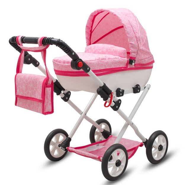 Prabangus lėlių vežimėlis „New Baby COMFORT“ rožinis