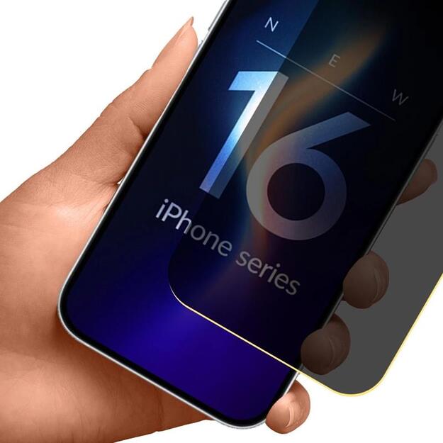 3mk Silky Matt Privacy – matinė privatumo plėvelė, skirta iPhone 16 Pro 4