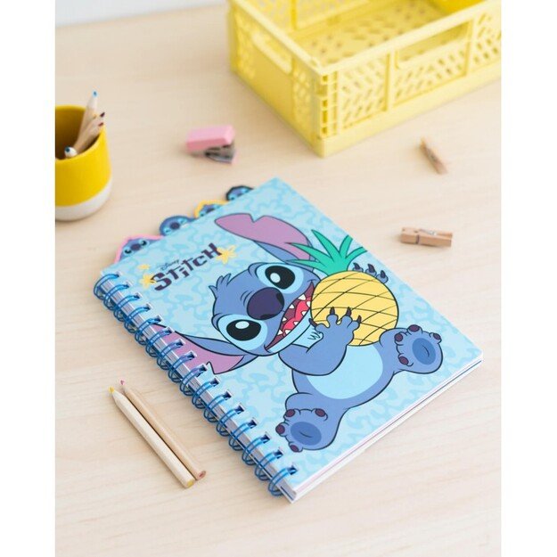 „Disney Stitch“ – užrašų knygelė / bloknotas A5 formatu iš tropikų kolekcijos 3