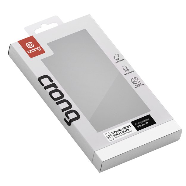 „Crong Hybrid Frost MAG“ dėklas – „MagSafe iPhone 17“ (juodas) 4
