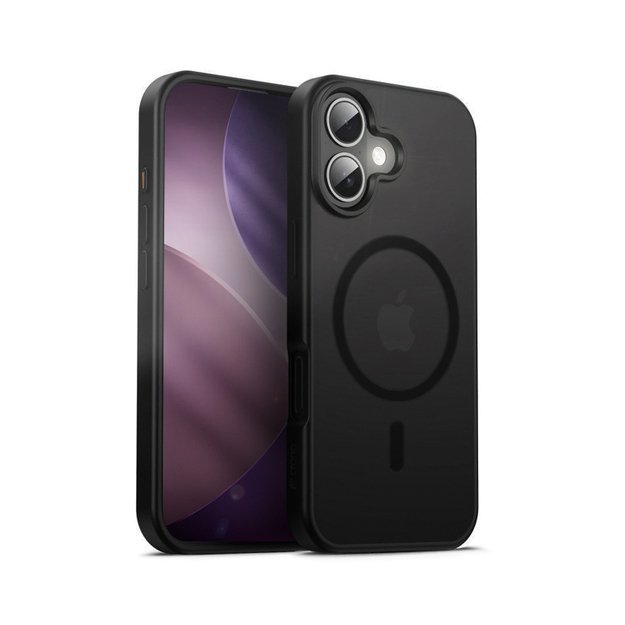 „Crong Hybrid Frost MAG“ dėklas – „MagSafe iPhone 17“ (juodas) 5