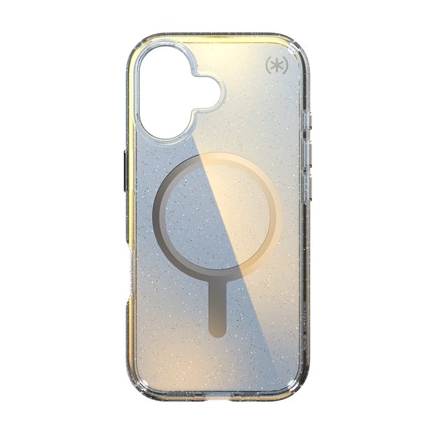 „Speck Presidio Lux MagSafe“ dėklas, skirtas „iPhone 17“ (hiperveidrodžio blizgučiai / sidabrinis metalinis) 11