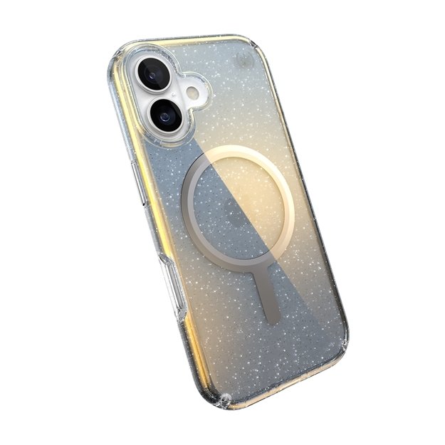 „Speck Presidio Lux MagSafe“ dėklas, skirtas „iPhone 17“ (hiperveidrodžio blizgučiai / sidabrinis metalinis) 7
