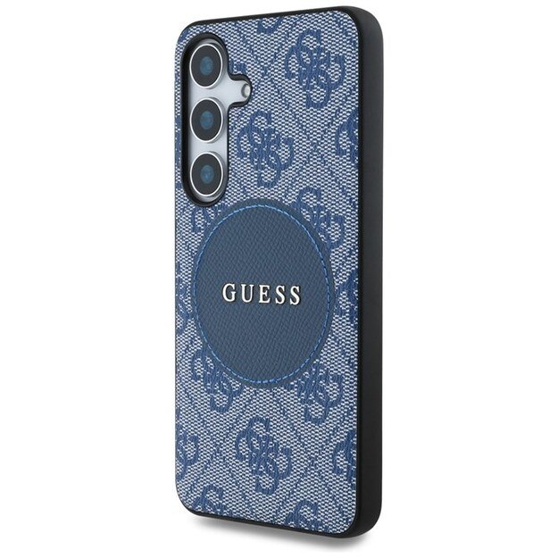 „Guess 4G Round Patch Classic Logo MagSafe“ dėklas, skirtas „Samsung Galaxy S25“ (mėlynas) 1