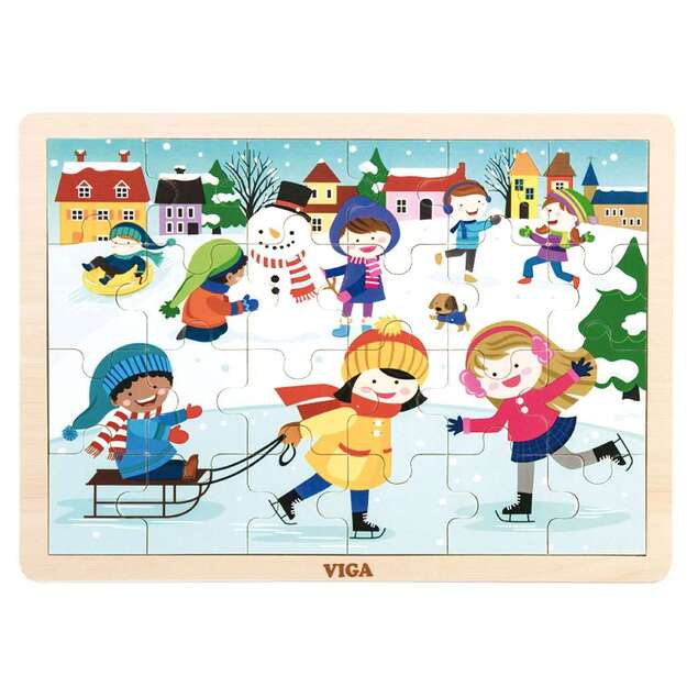 Vaikiška medinė dėlionė Viga Winter