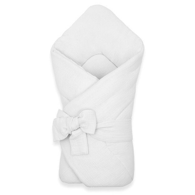 Muslin Lace-up Wrap New Baby white
