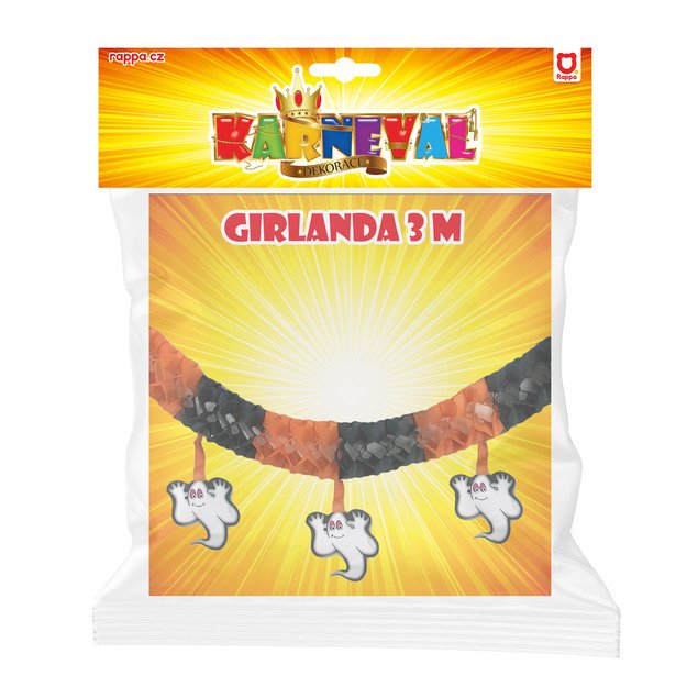 Garland Halloween ghost paper 3 m 2