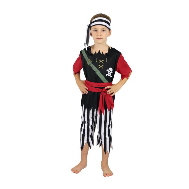 Vaikiškas kostiumas - piratas su šaliku (S) 3