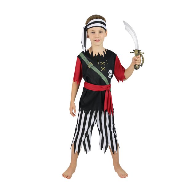 Vaikiškas kostiumas - piratas su šaliku (S) 1